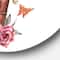 Designart - Vintage Old Books With Wildflowers - Farmhouse Metal Circle Wall Art